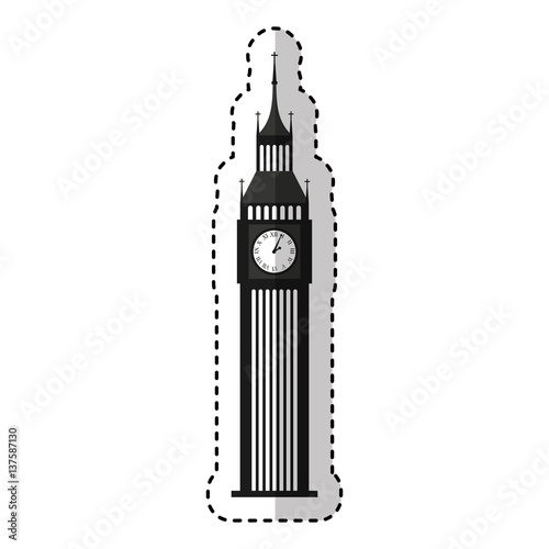 big ben monument icon vector illustration design