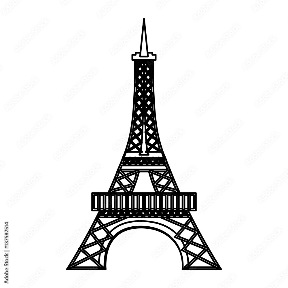 Obraz premium eiffel tower isolated icon vector illustration design