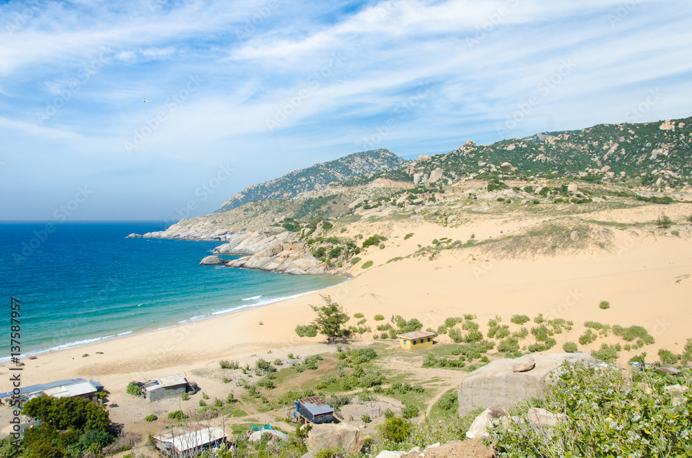 beautiful hidden beach at Mui Dinh, Ninh Thuan, Vietnam