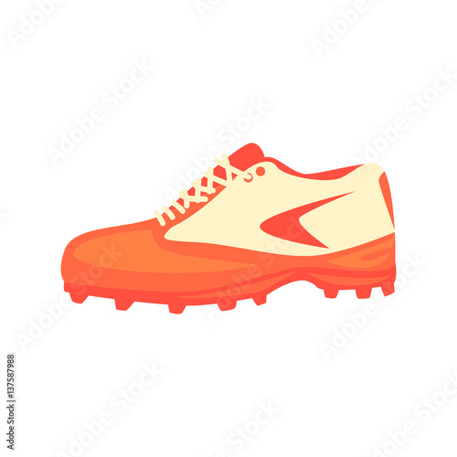 Sportive Sneakers Special Footwear, Part Of Baseball Player Ammunition And Equipment Set Isolated Objects