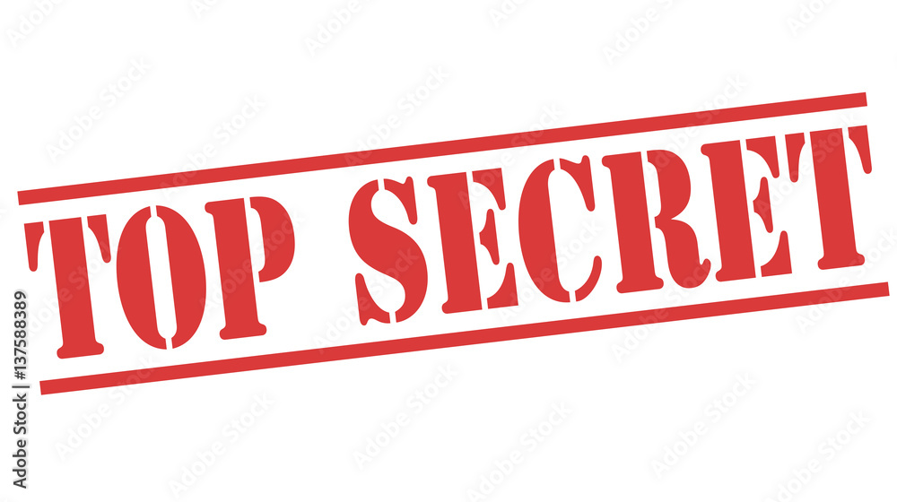 Rubber stamp with text top secret inside Rubber stamp with text top secret inside