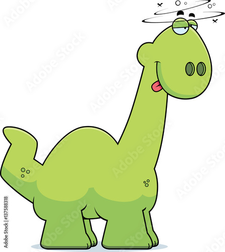 Drunk Cartoon Apatosaurus