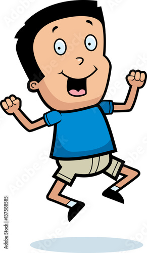 Cartoon Boy Jumping