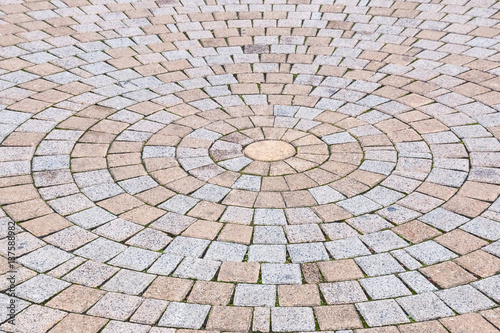 Duotone yellow and Gray Brick Stone on The Ground for Street Road