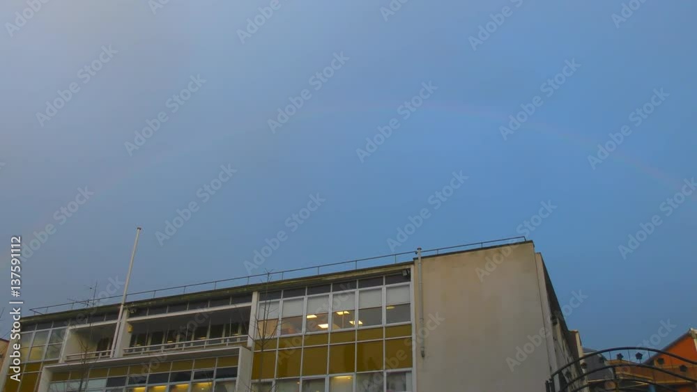 Rainbow in the sky.