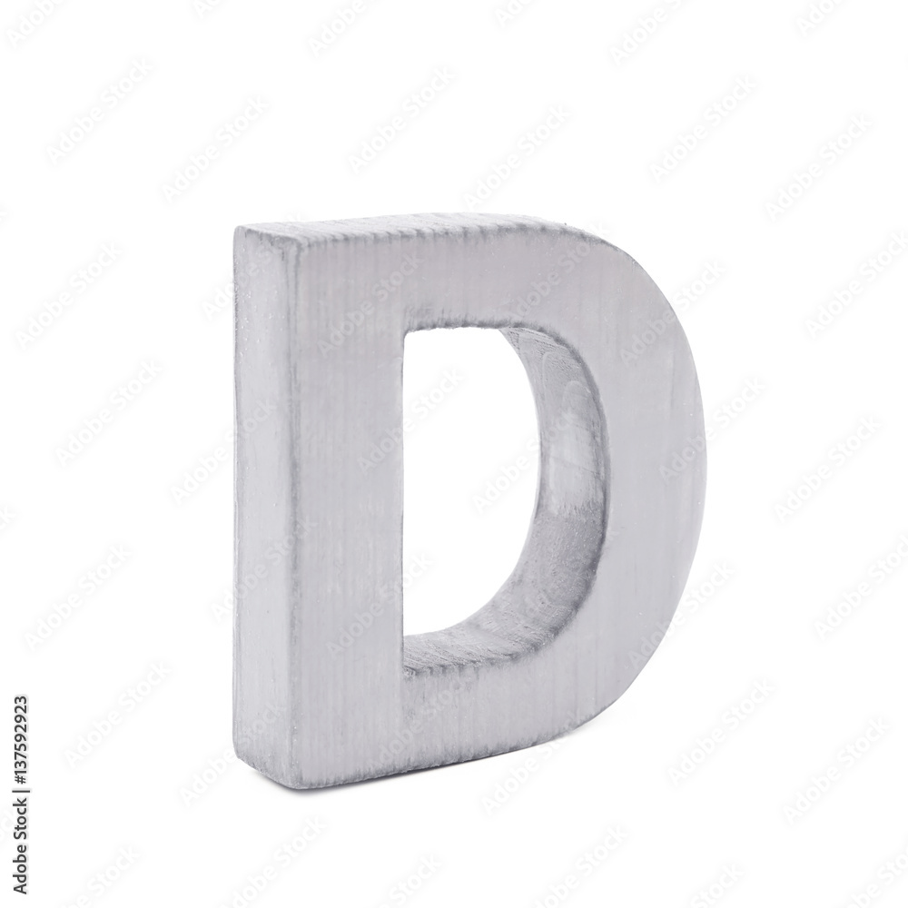 Single sawn wooden letter isolated Single sawn wooden letter isolated