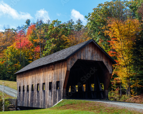 Covered Bridge in Autumn © Quattrophotography