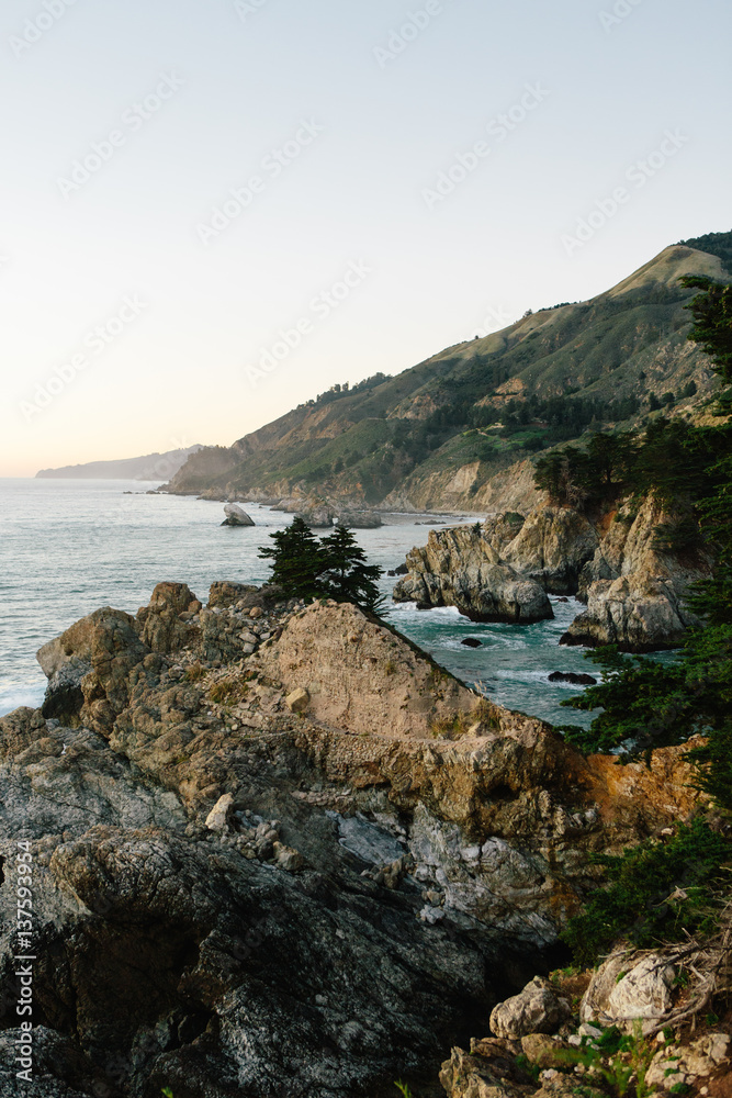 View of rocky coastline