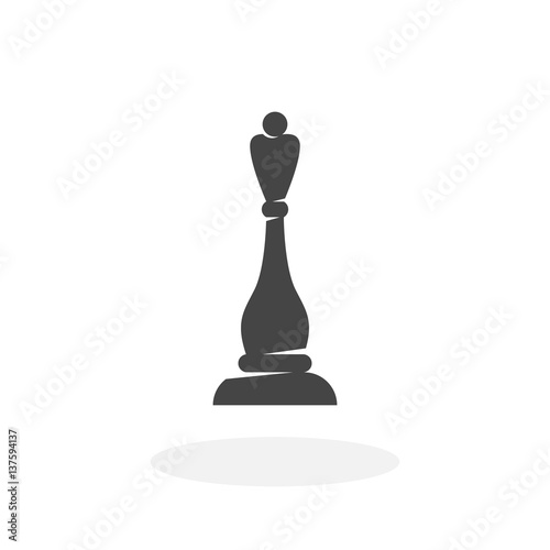 Chess queen Icon. Vector logo on white background