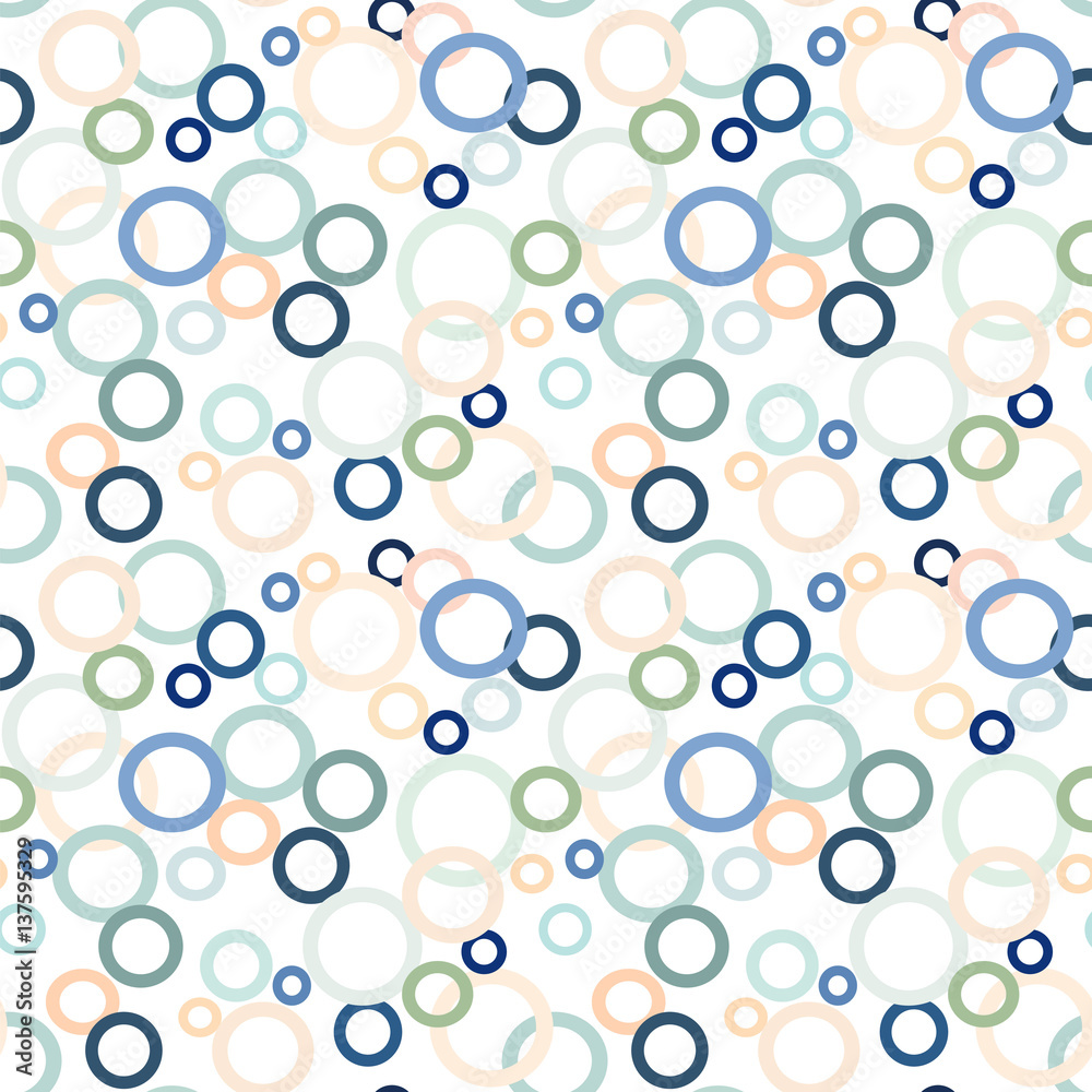 Seamless abstract pattern of combining elements of rings in different colors. Seamless abstract pattern of combining elements of rings in different colors.