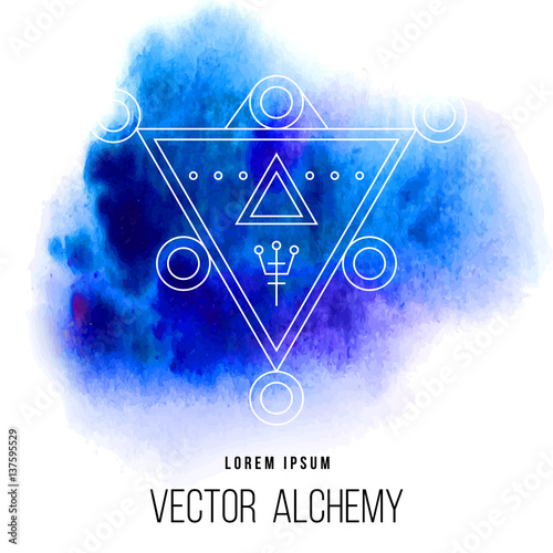 Vector geometric alchemy symbol