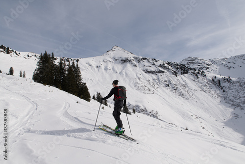 man ski touring