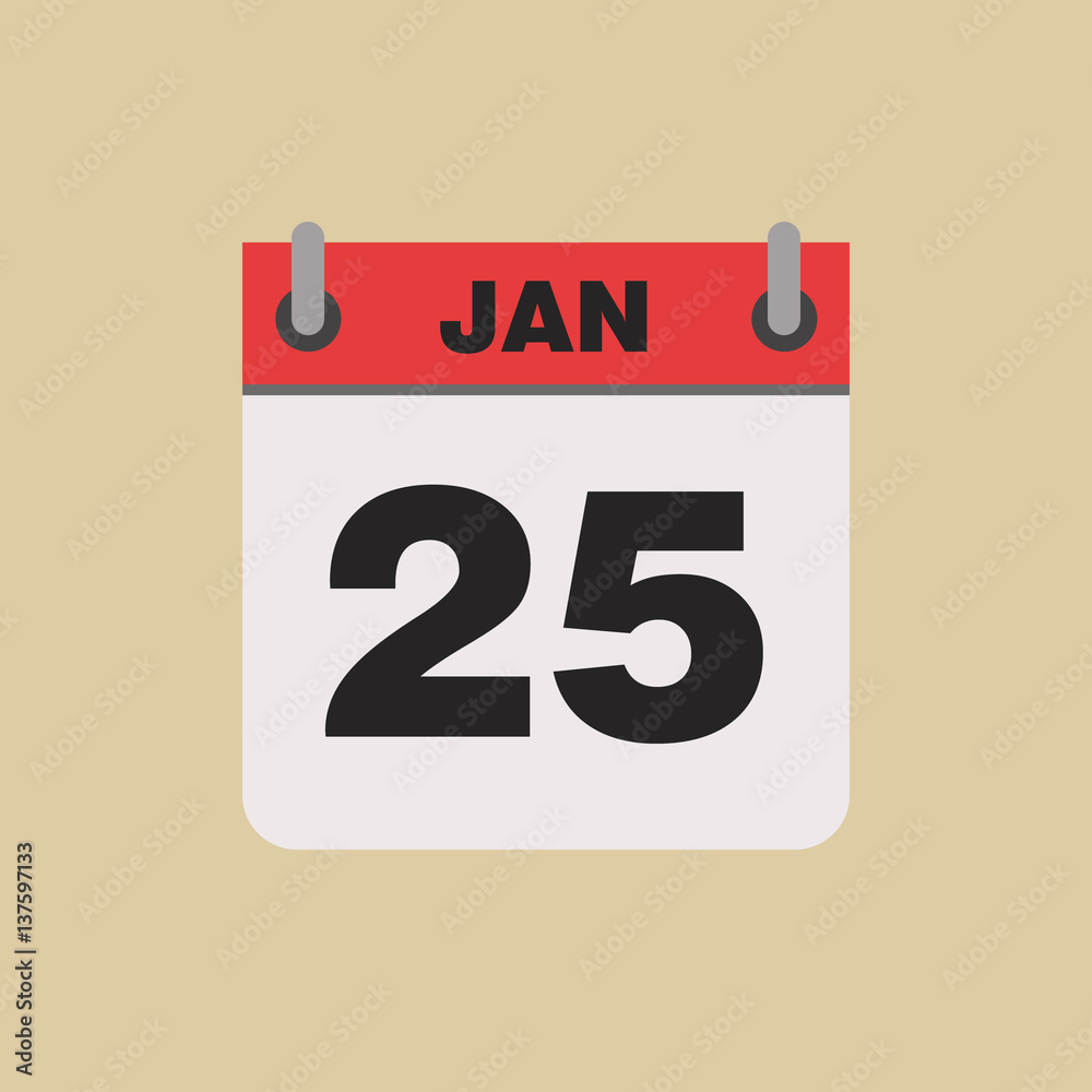 calendar flipping date time day month January simple flat vector illustration application app logo icon calendar flipping date time day month January simple flat vector illustration application app logo icon