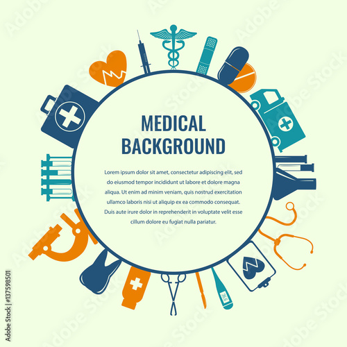 Medical background. Healthcare and Medical concept. Vector