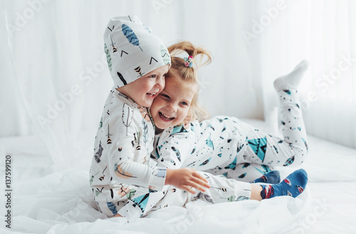 Children in pajamas