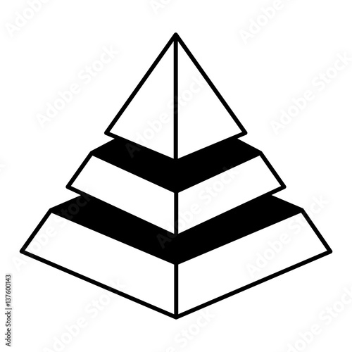 pyramid emblem infographic icon vector illustration design