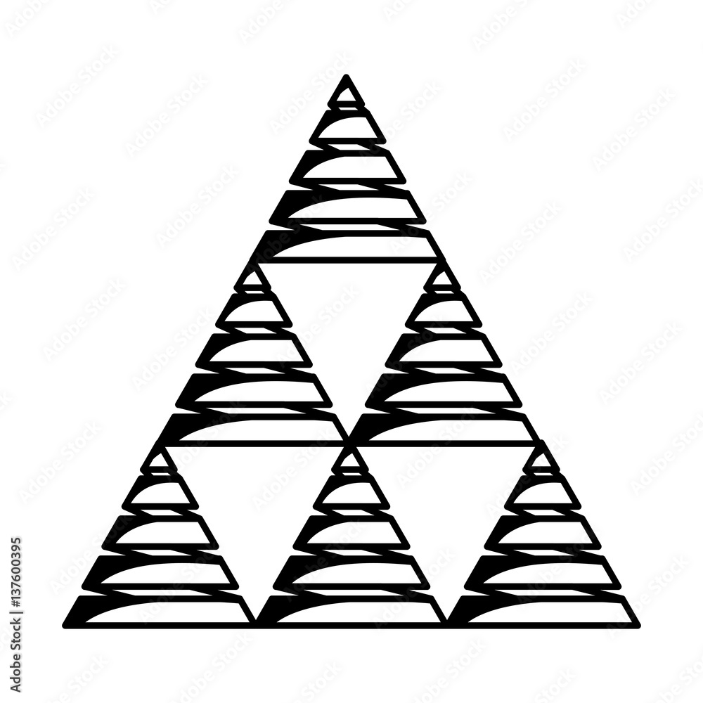 Fototapeta premium pyramid emblem infographic icon vector illustration design