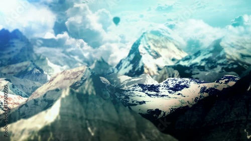 Wallpaper Mural Air balloons in mountains Torontodigital.ca