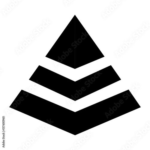 pyramid emblem infographic icon vector illustration design