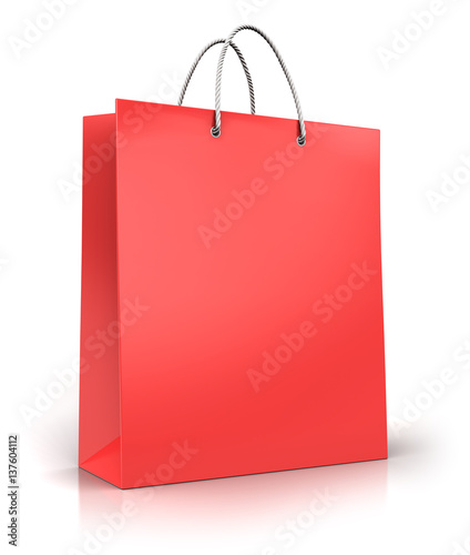 Red paper shopping bag