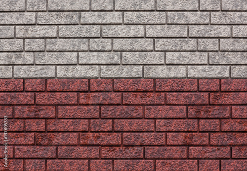 Dark red brick wall .Roughness uneven background.Design element.Abstract web banner