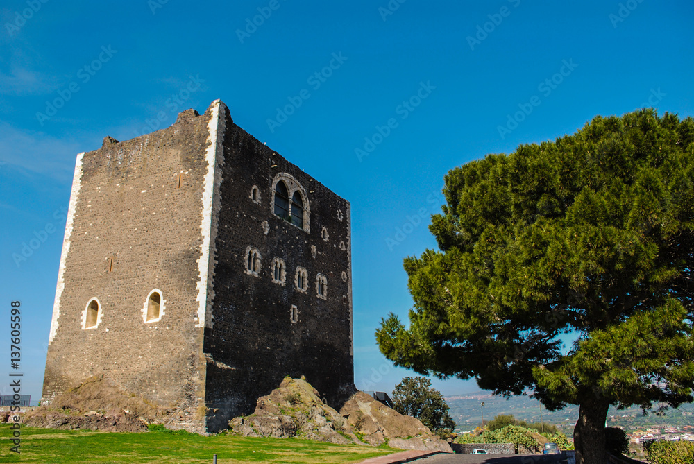 The norman medieval castle in Paternò. Sicily