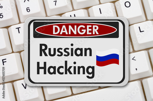 Russian hacking danger sign