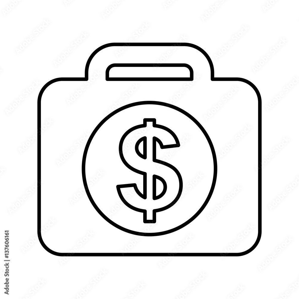 briefcase with money isolated icon vector illustration design briefcase with money isolated icon vector illustration design