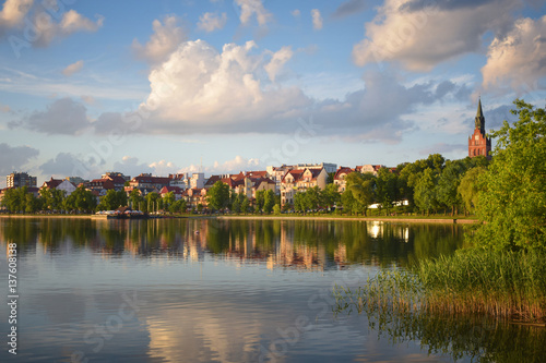 Fototapeta Naklejka Na Ścianę i Meble -  Elk panorama - view from  the lake Elckie. Masuria, Poland.