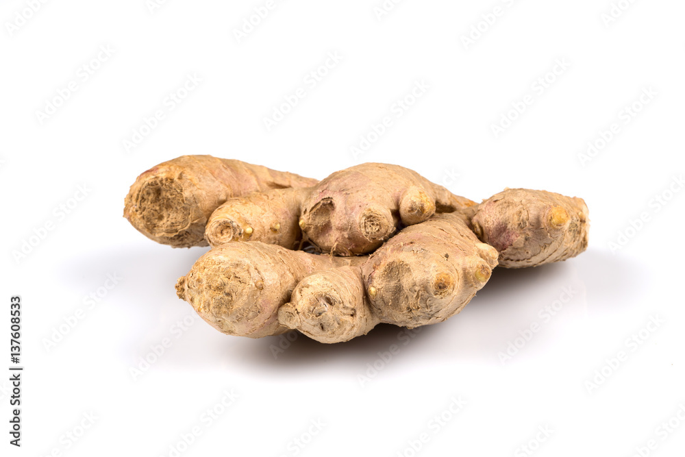 fresh ginger on white background fresh ginger on white background