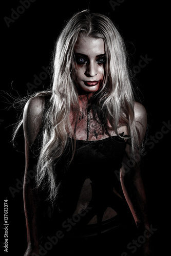 Pale bloody woman