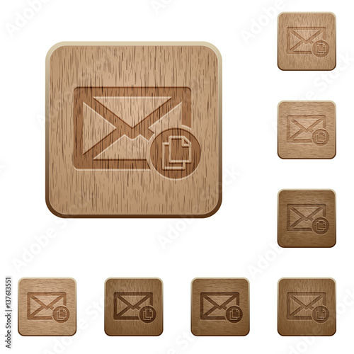 Copy mail wooden buttons