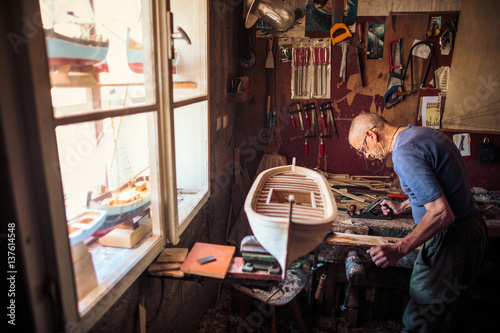Boatbuilder, Island Hvar, Stari Grad, Dalmatia, Croatia