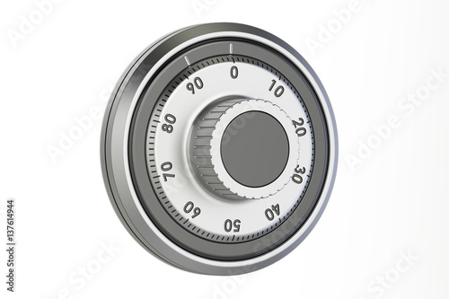 Safe combination dial, 3D rendering