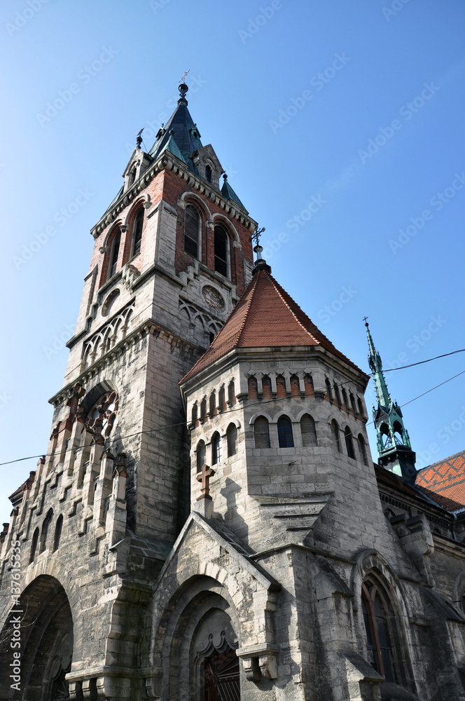 Obraz premium Dominican Church of St. Stanislaus in the Ukrainian city Chortkiv. Founded in 1610.