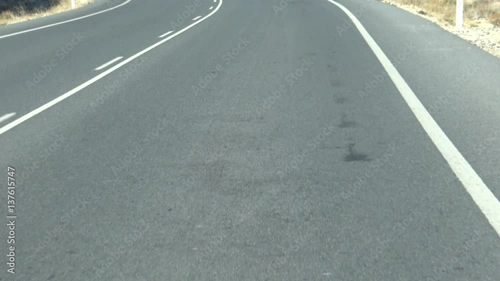 4K Driving A Car in Highway. Pov Drive In The Asphalt with white Line at Road-Dan 4K Driving A Car in Highway. Pov Drive In The Asphalt with white Line at Road-Dan