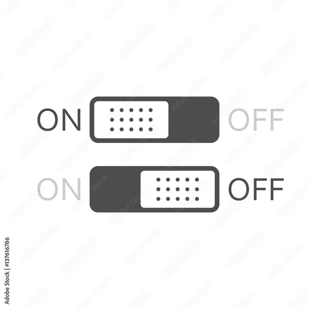 On/Off switch. Vector icon