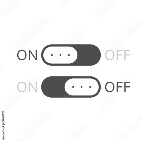 On/Off switch. Vector icon
