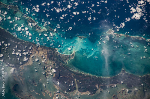Fototapeta Naklejka Na Ścianę i Meble -  Earth view from space. Elements of this image furnished by NASA