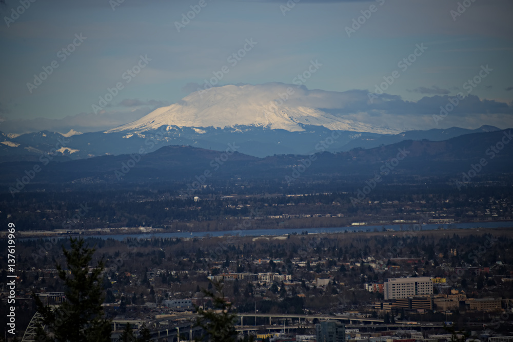 Mount Saint Helens and Portland A