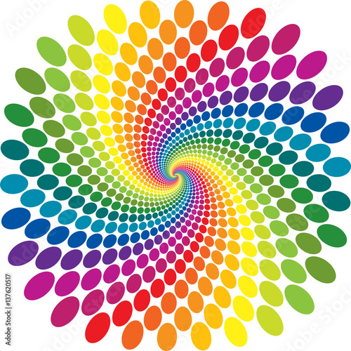 Rainbow swirl vector abstract 