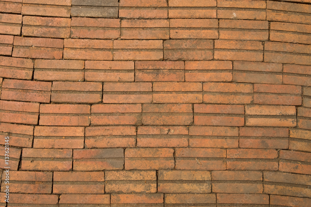 Old grunge brick floor background.