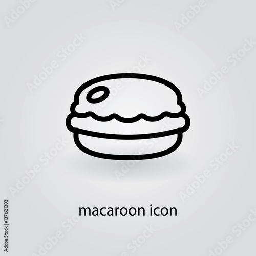macaroon icon on grey background