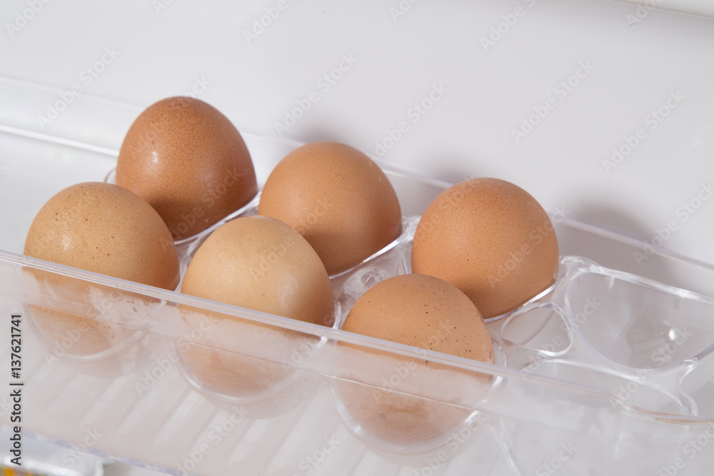 Eggs on refrigerator door Eggs on refrigerator door