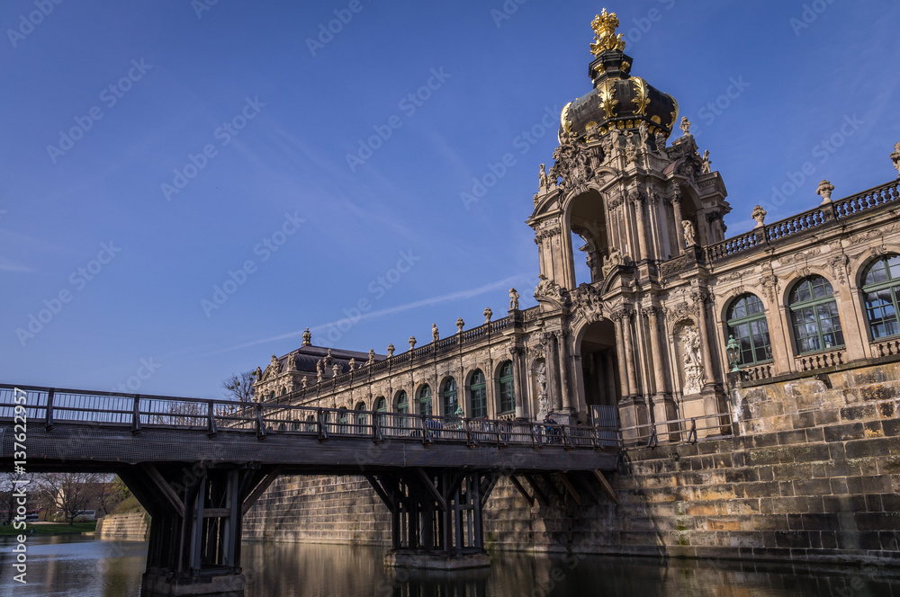 Historic crown gate at Dresden Zwinger, Germany