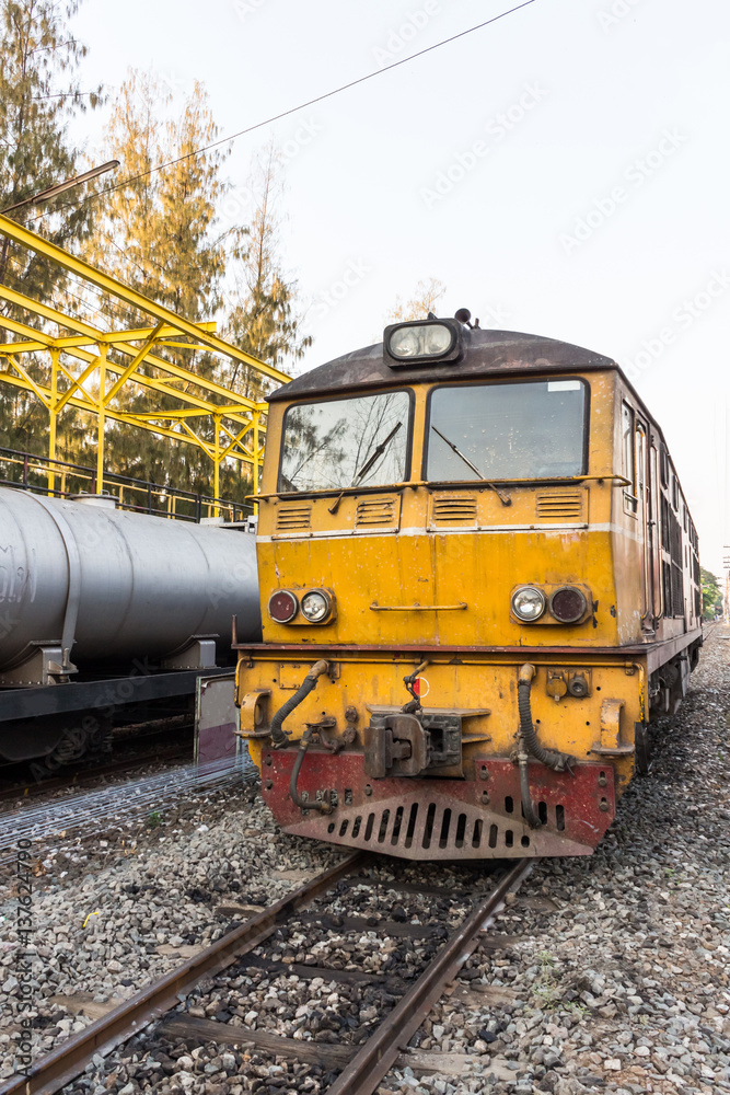 Old train orange