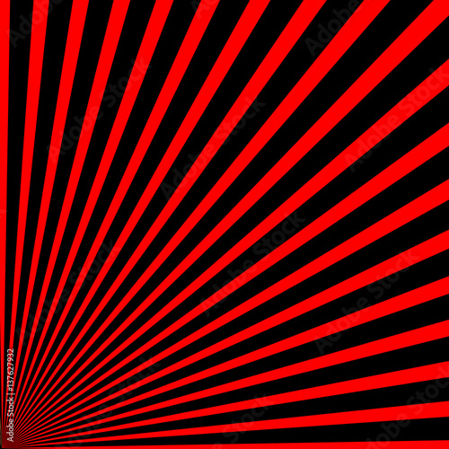Fotografie Vector geometric background with black and red rays