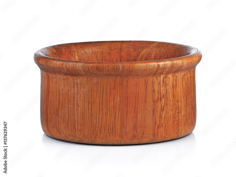 wood bowl on white background wood bowl on white background