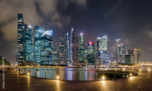 Singapore city skyline and building at marina bay in Singapore.