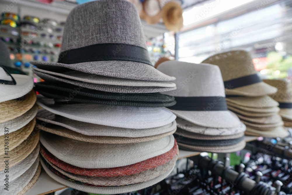 Hats at Market in Thailand
